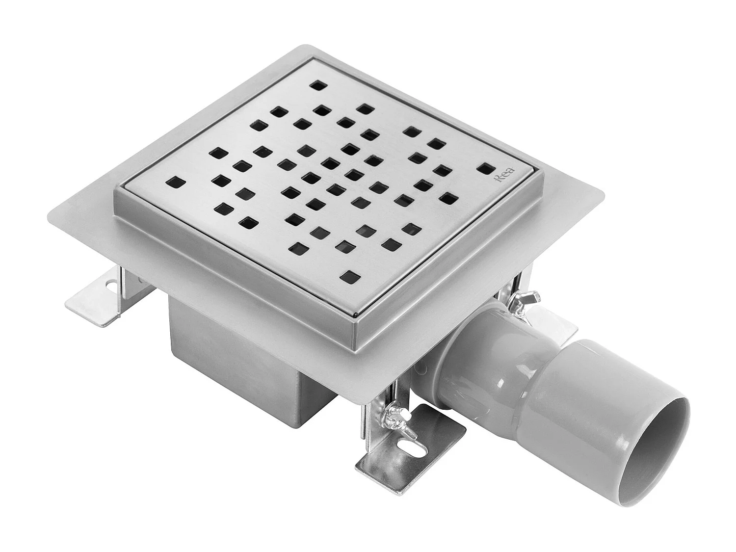 Drain Linéaire Rea Dots 120X120 Brush Steel