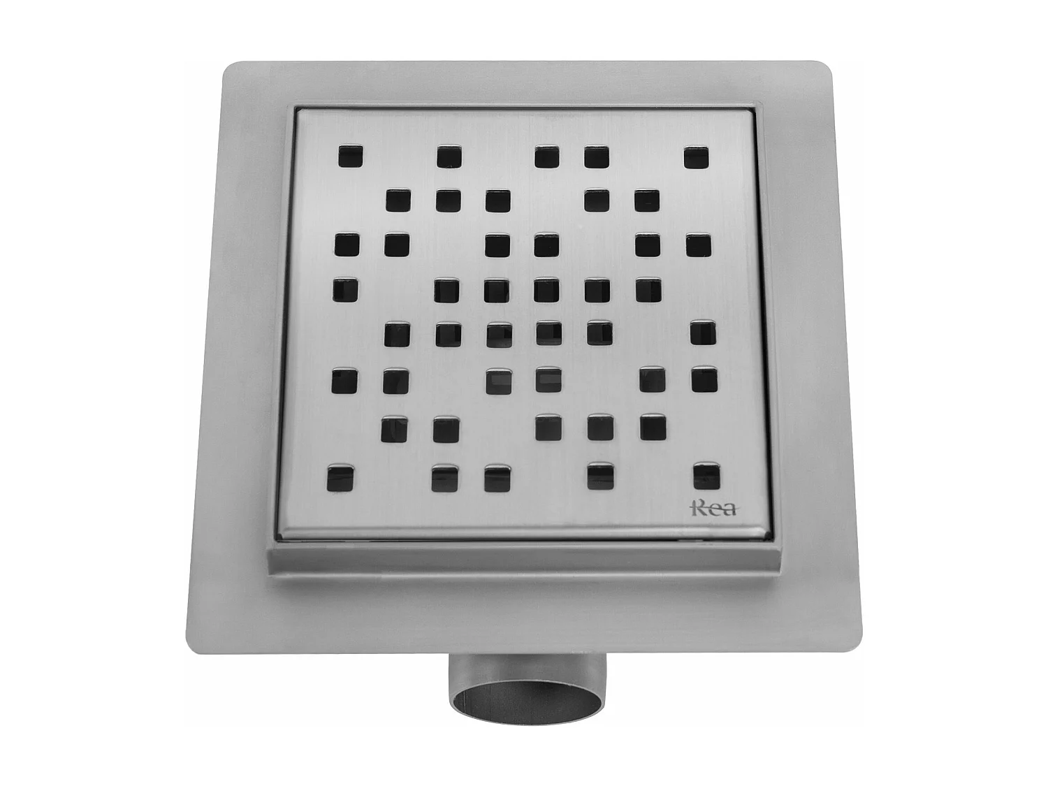 Drain Linéaire Rea Dots 120X120 Brush Steel