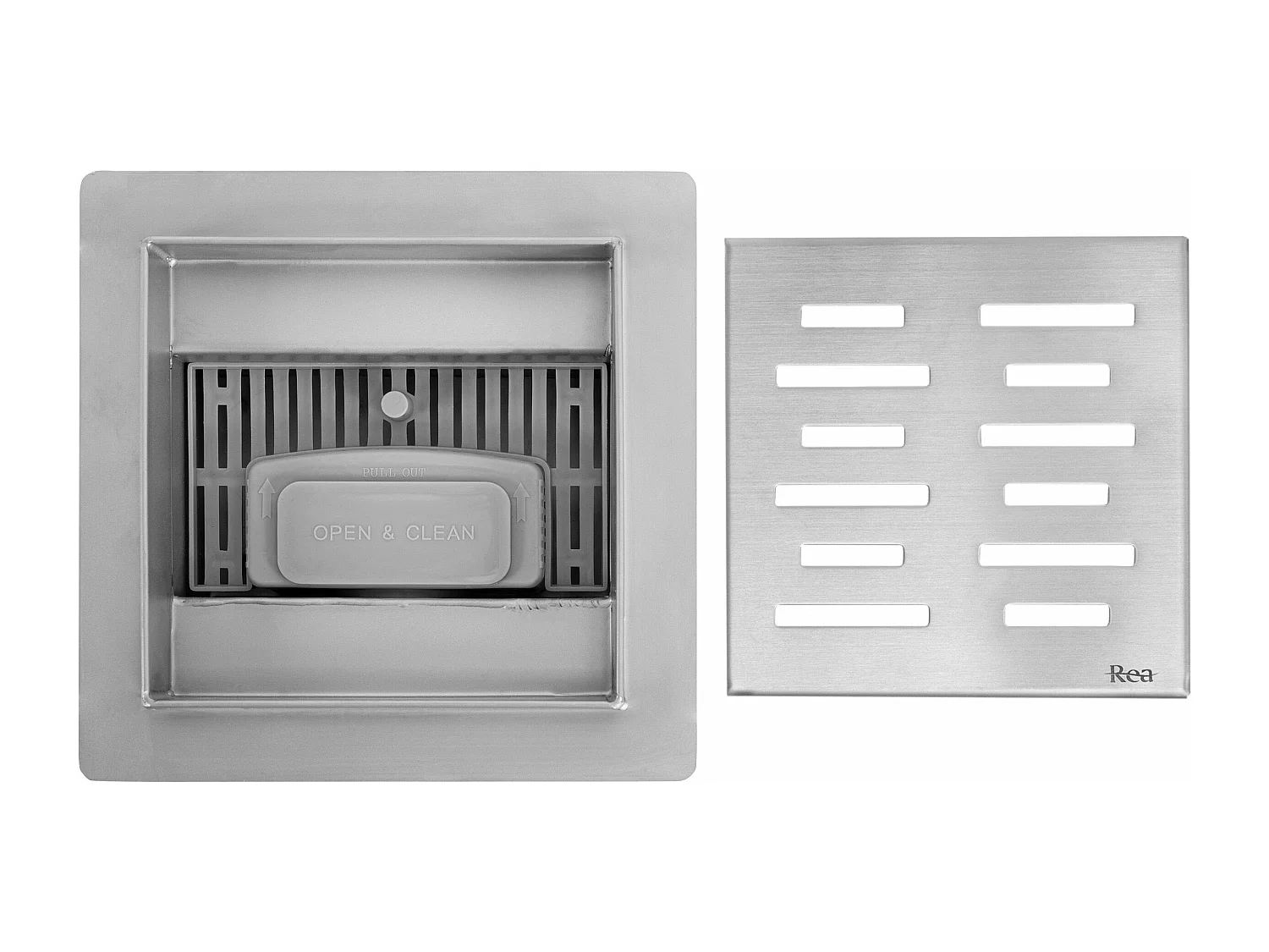 Drain Linéaire Rea Line 120X120 Brush Steel