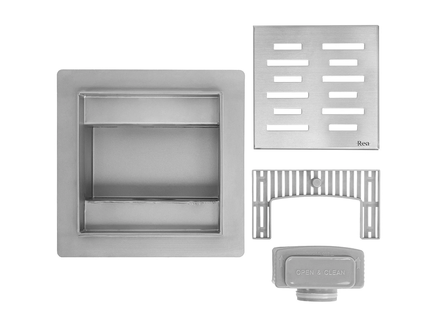 Drain Linéaire Rea Line 120X120 Brush Steel