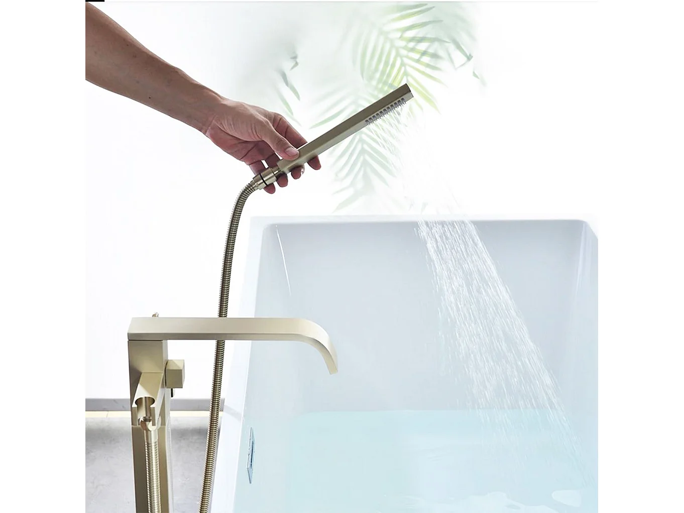 Robinet Autoportant Rea Carat Brush Gold