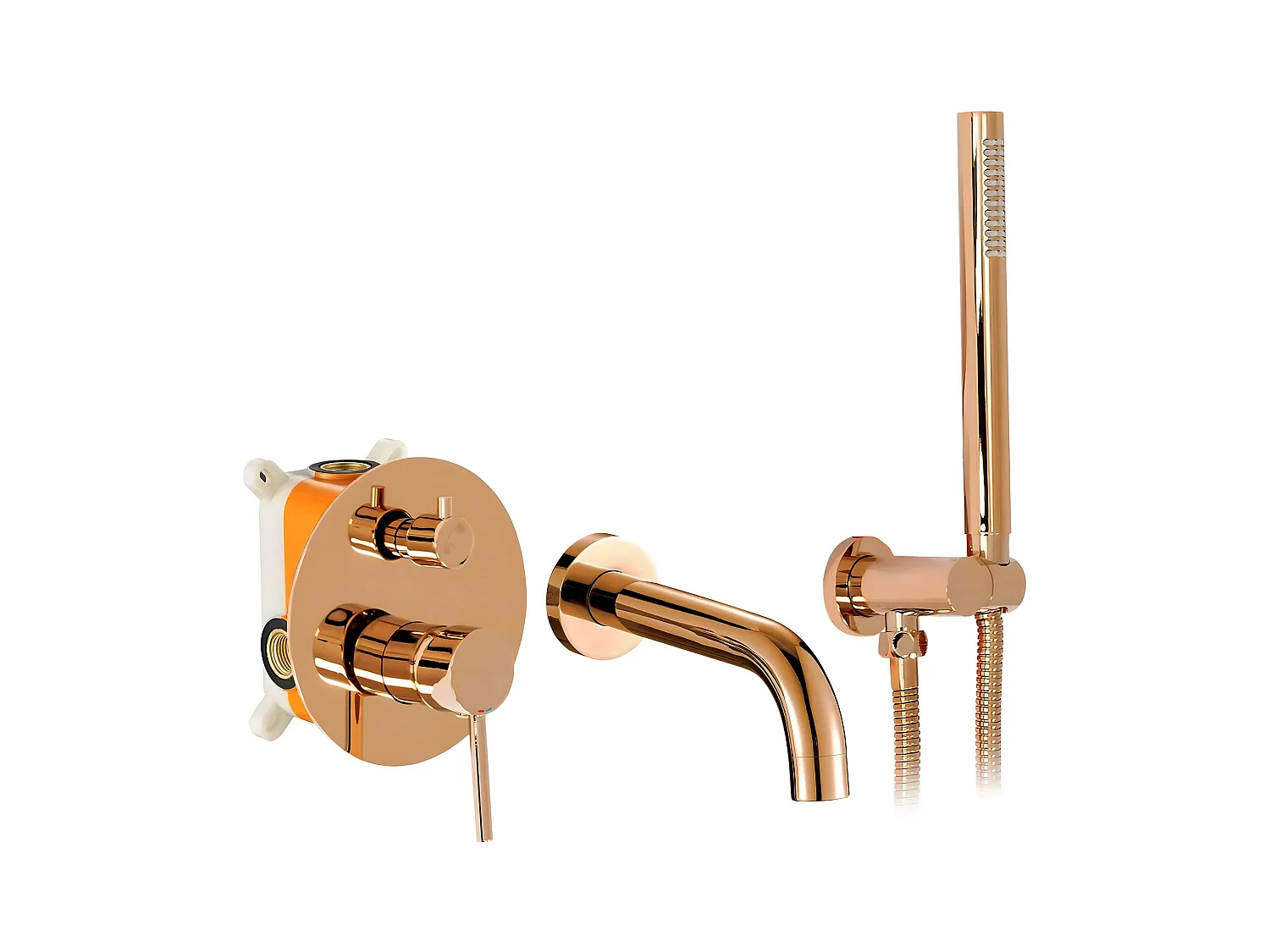 Robinet De Baignoire Encastré Rea Lungo Rose Gold + Box
