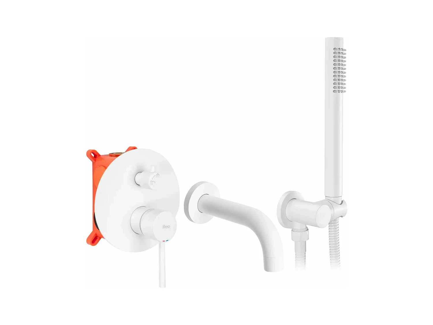 Robinet De Baignoire Encastré Rea Lungo White + Box