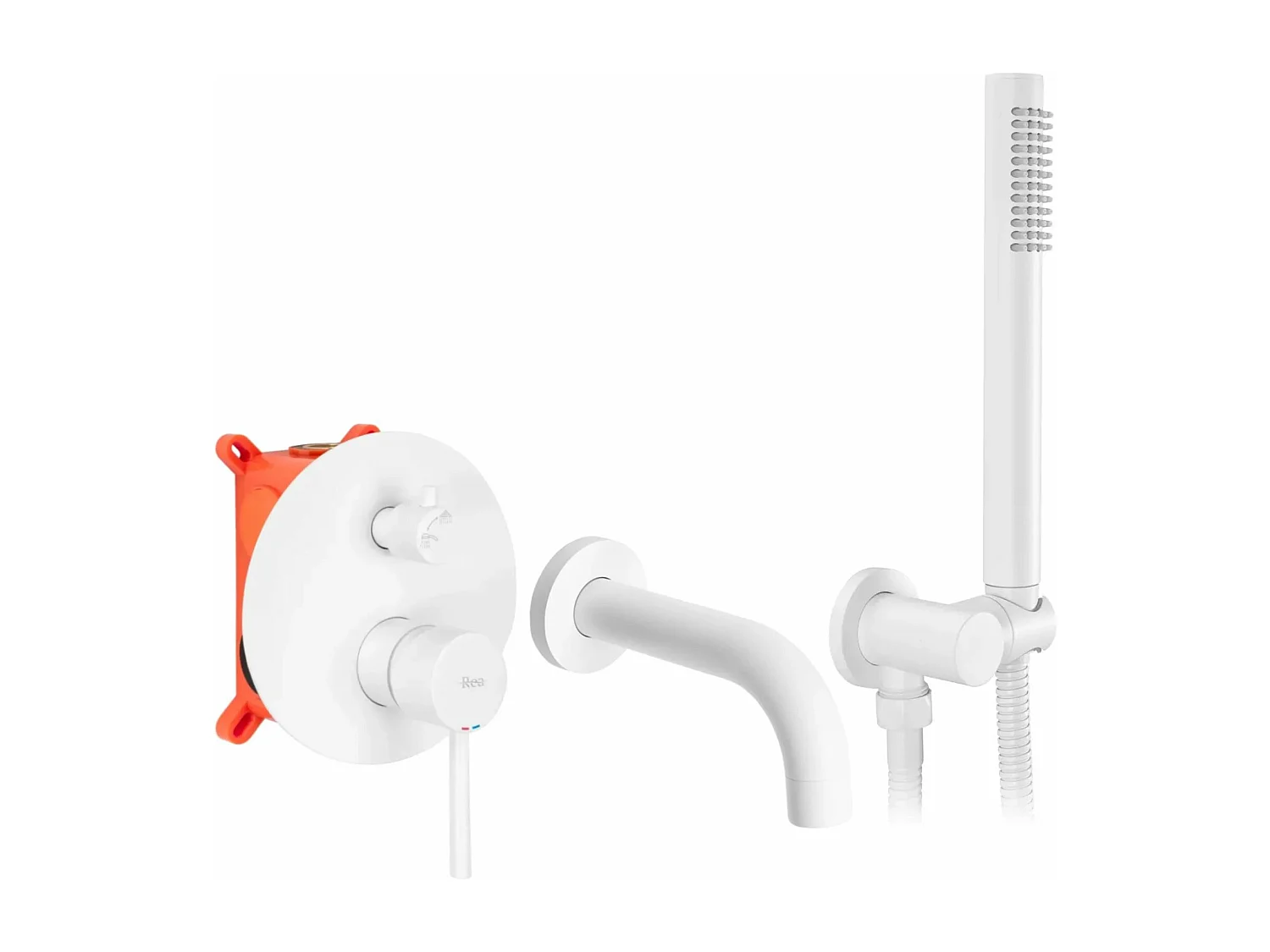 Inbouw Badmengkraan Rea Lungo White + Box