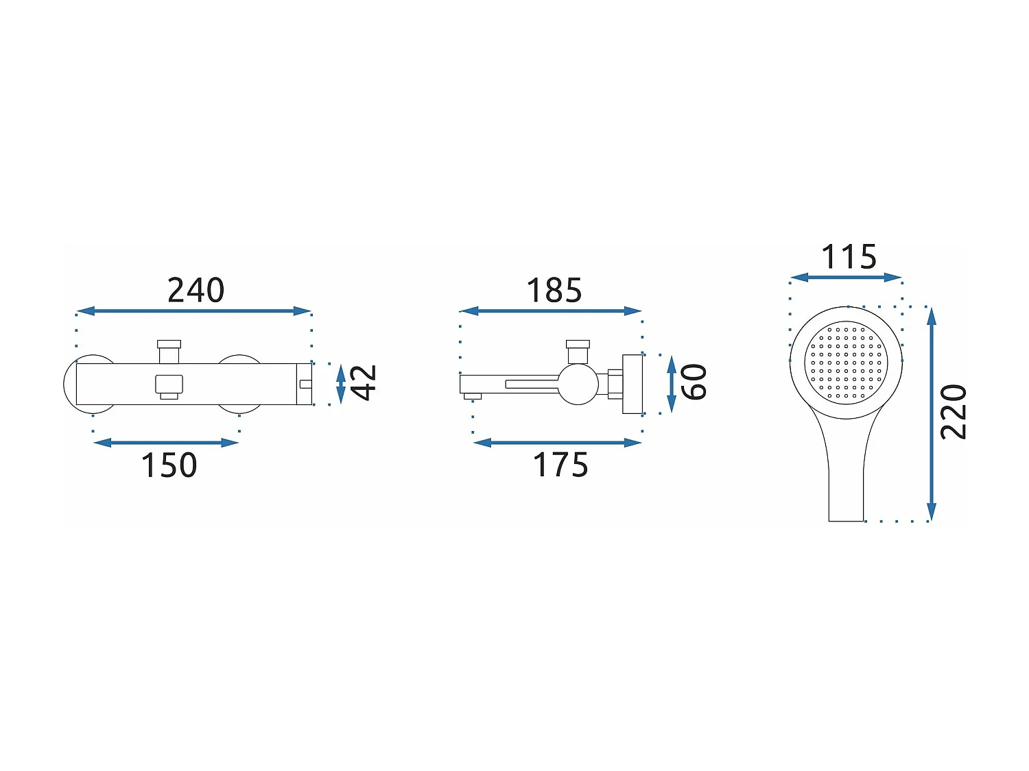 Robinet De Baignoire Rea My1806-3Bg Polo Black/Gold