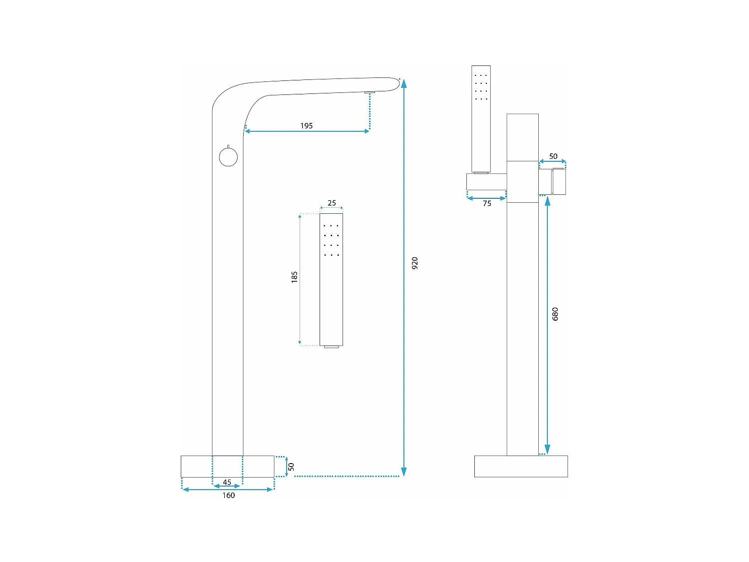 Robinet Autoportant Rea St004 Clark Gold