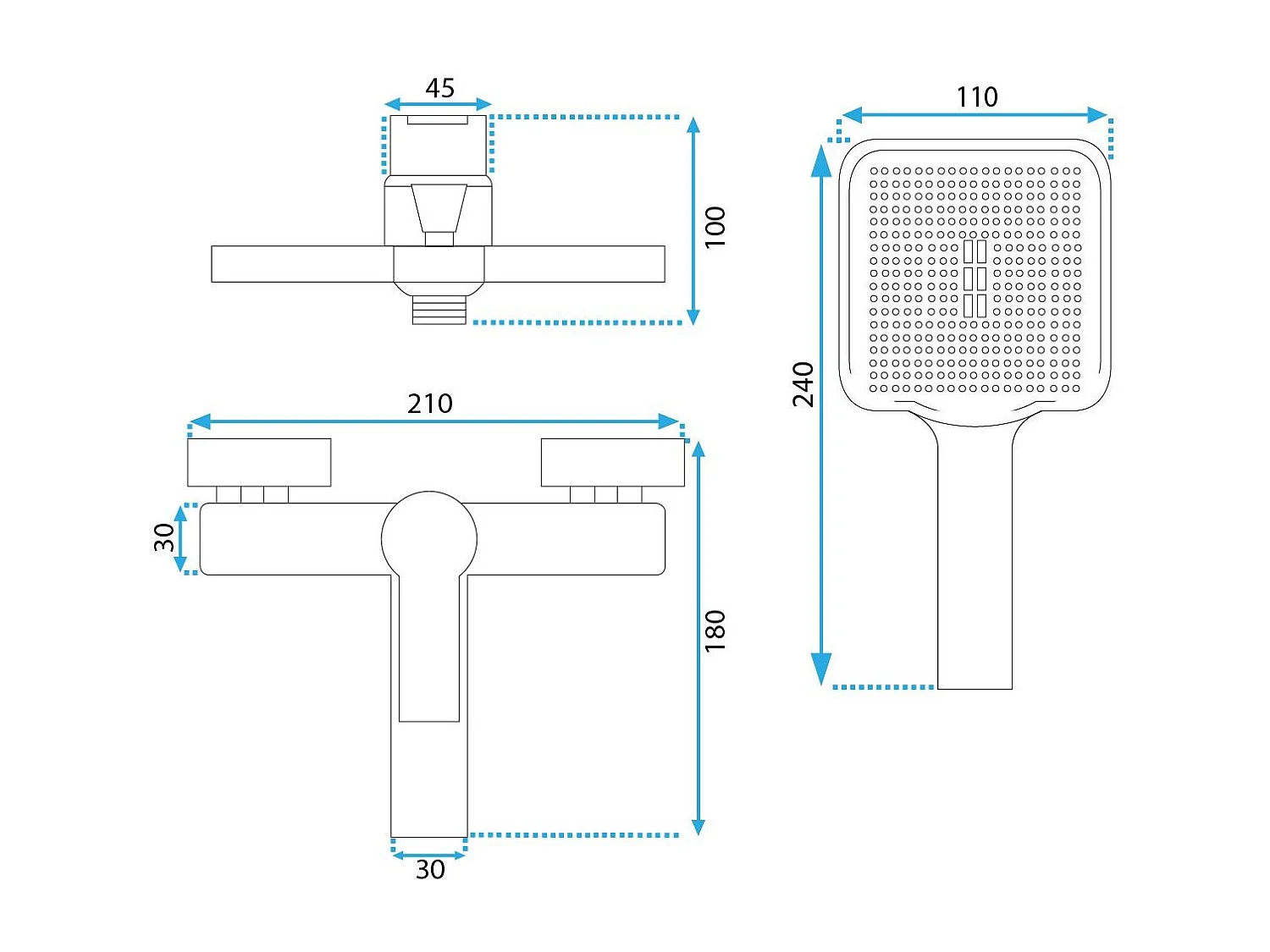 Rubinetto Da Vasca Rea My2021-3Gg Brush Gold