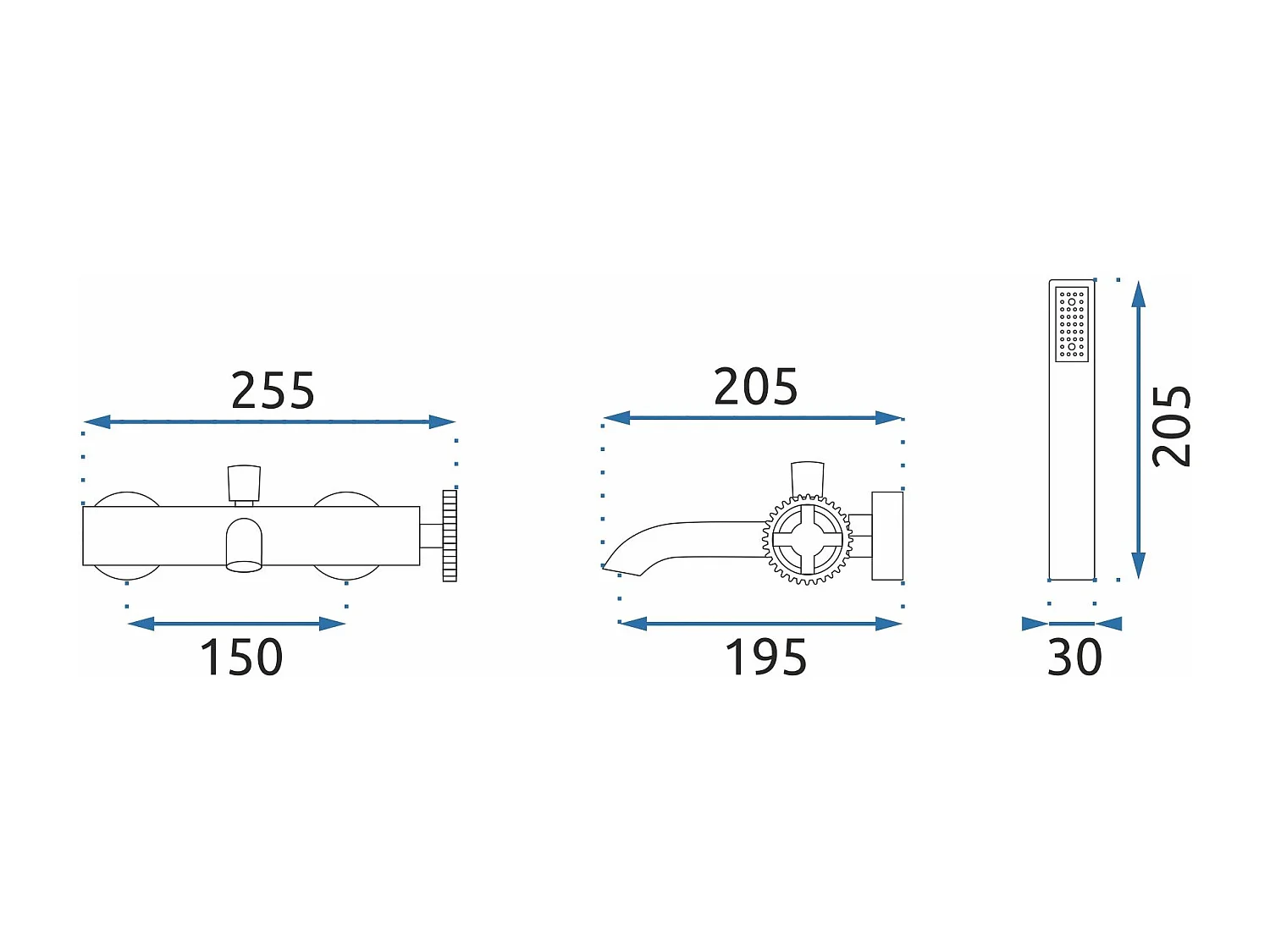 Grifo De Bañera Rea Vertigo Black