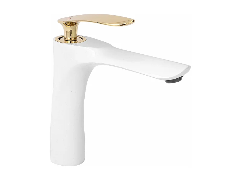 Wastafelkraan Rea Orbit Low White/Gold