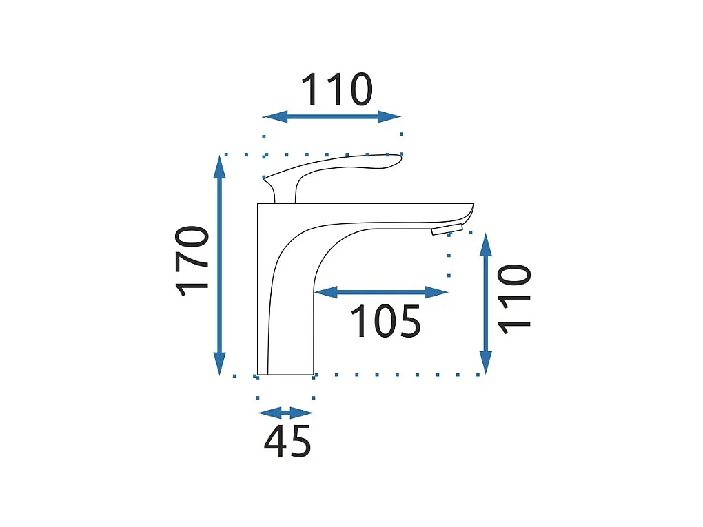 Waschbeckenarmatur Rea Orbit Low White/Gold