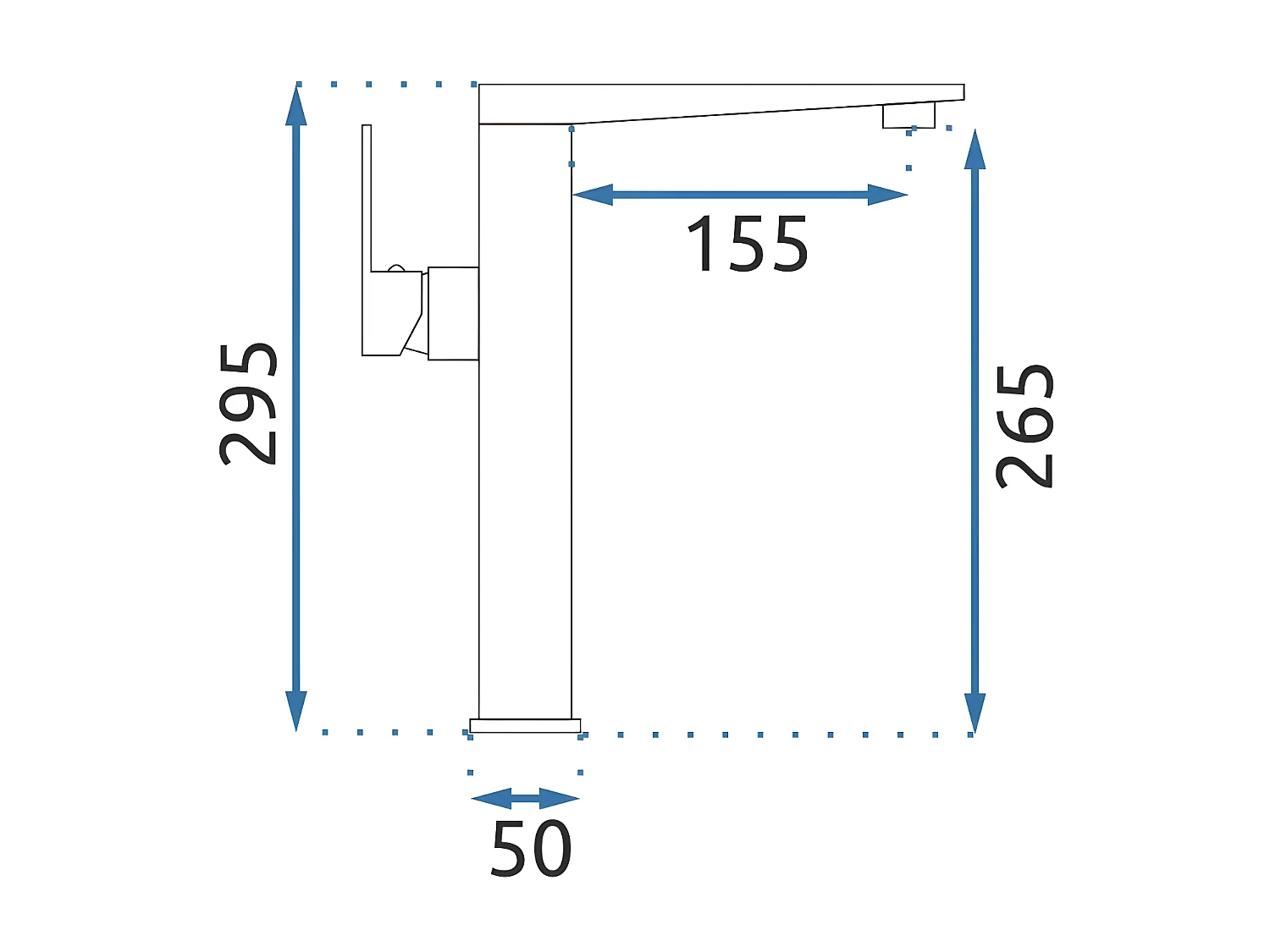 ROBINET de LAVABO REA LEVI GOLD HIGH