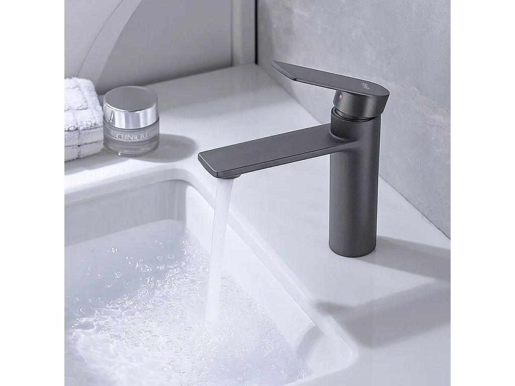 Robinet De Lavabo Rea My1902-2H Storm Low Titanium