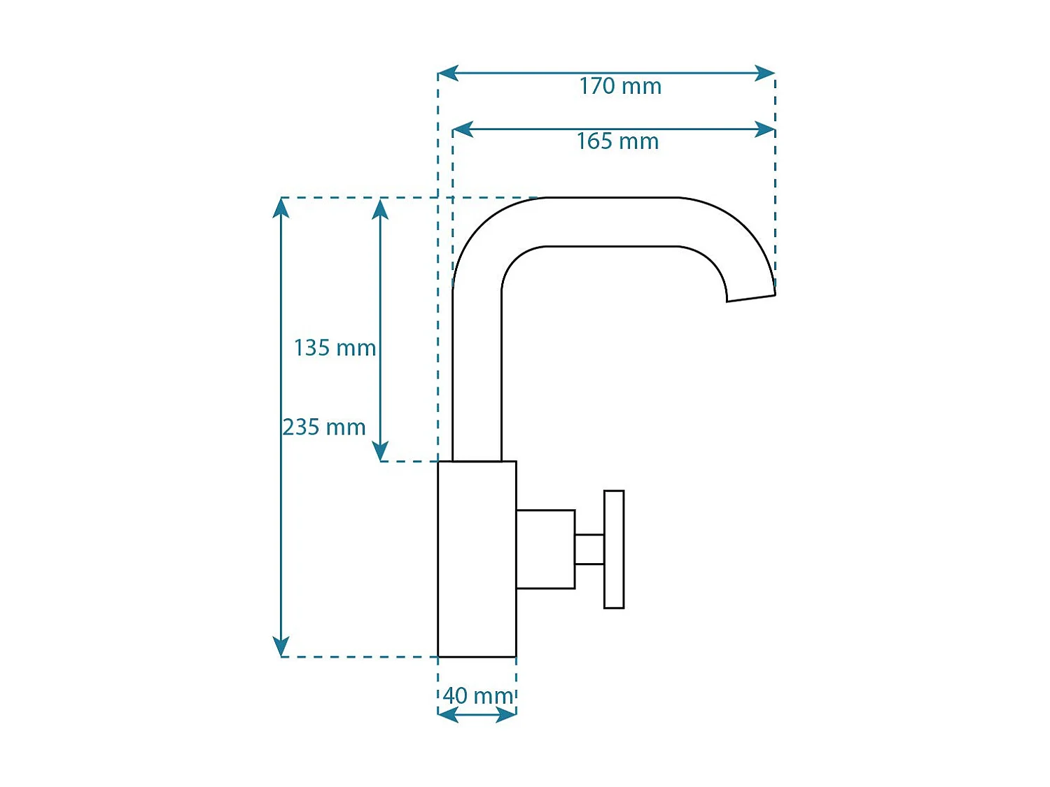 Robinet De Lavabo Rea Vertigo High Black
