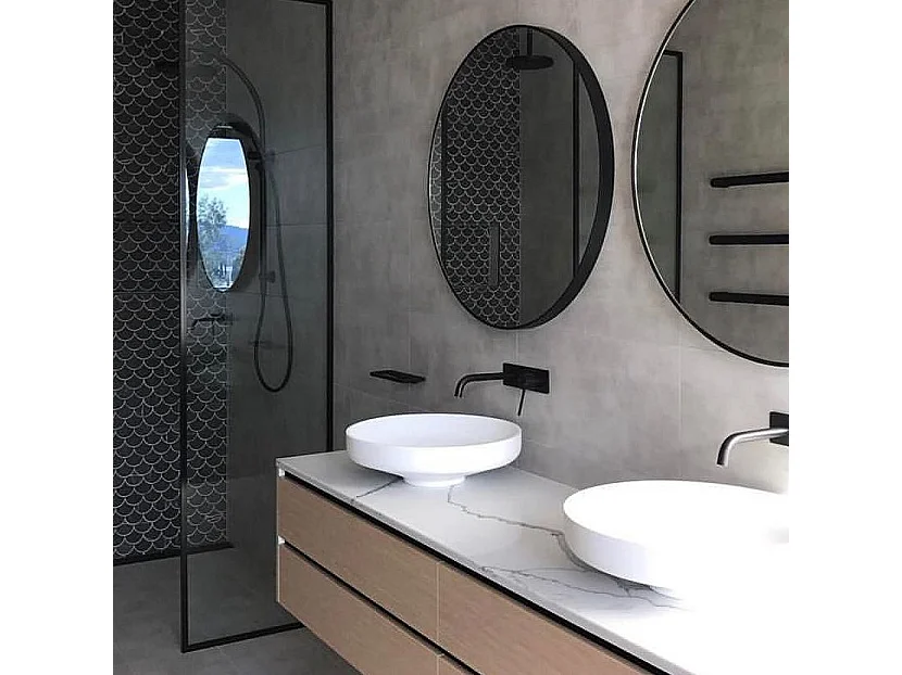 Robinet Mural Rea Viva Black + Box