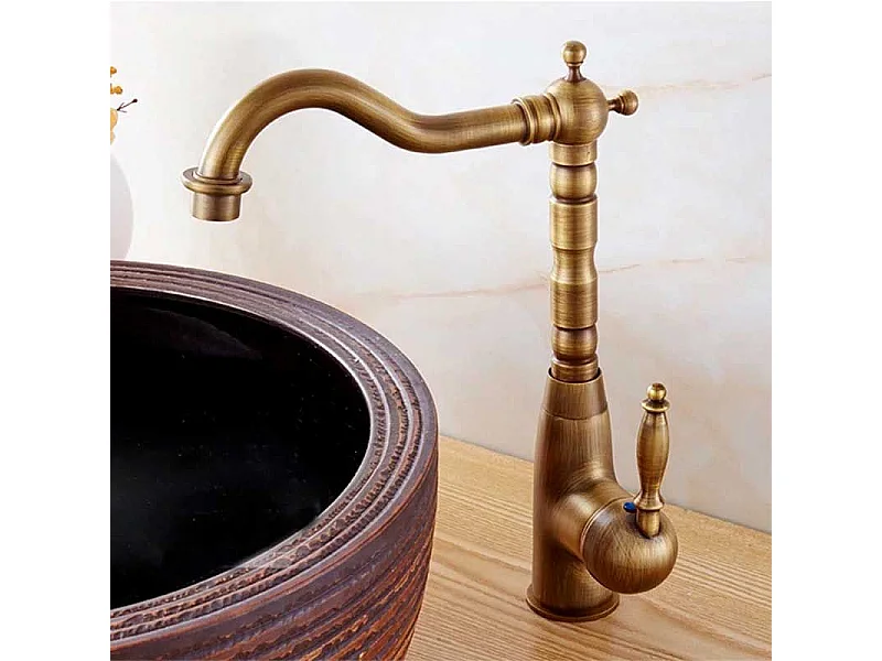 Wastafelkraan Rea Bona High Brush Gold