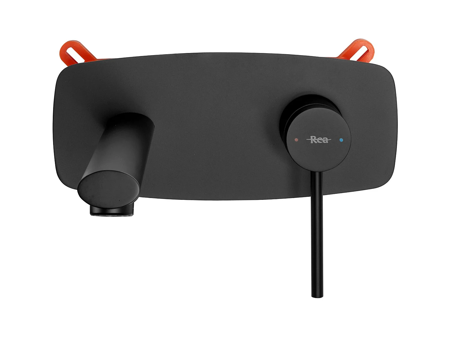 Inbouw Wastafelkraan Rea Oval Black + Box