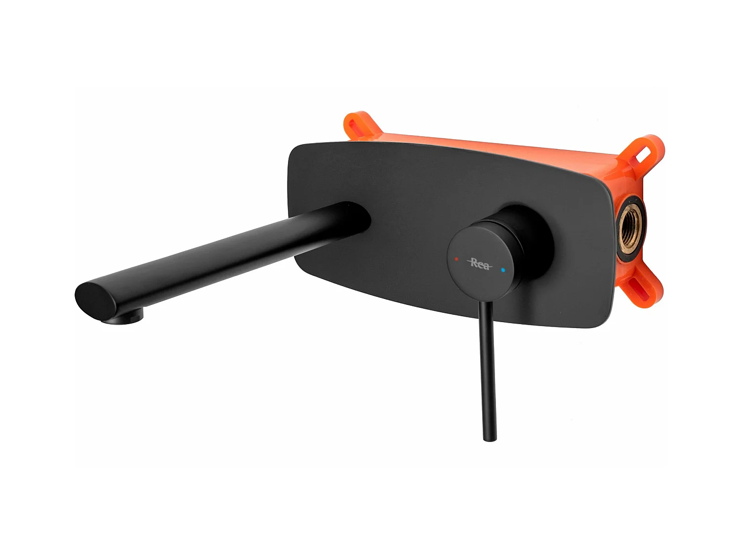 Inbouw Wastafelkraan Rea Oval Black + Box