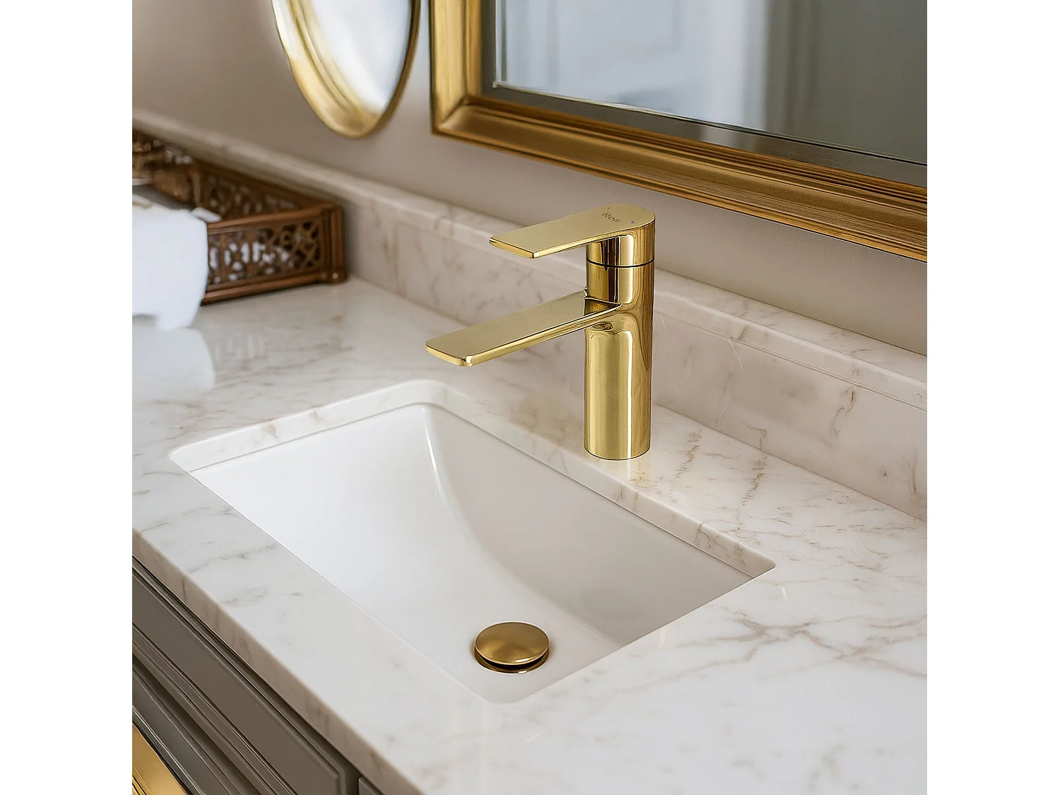 Robinet De Lavabo Rea My1902-2G Storm High Gold