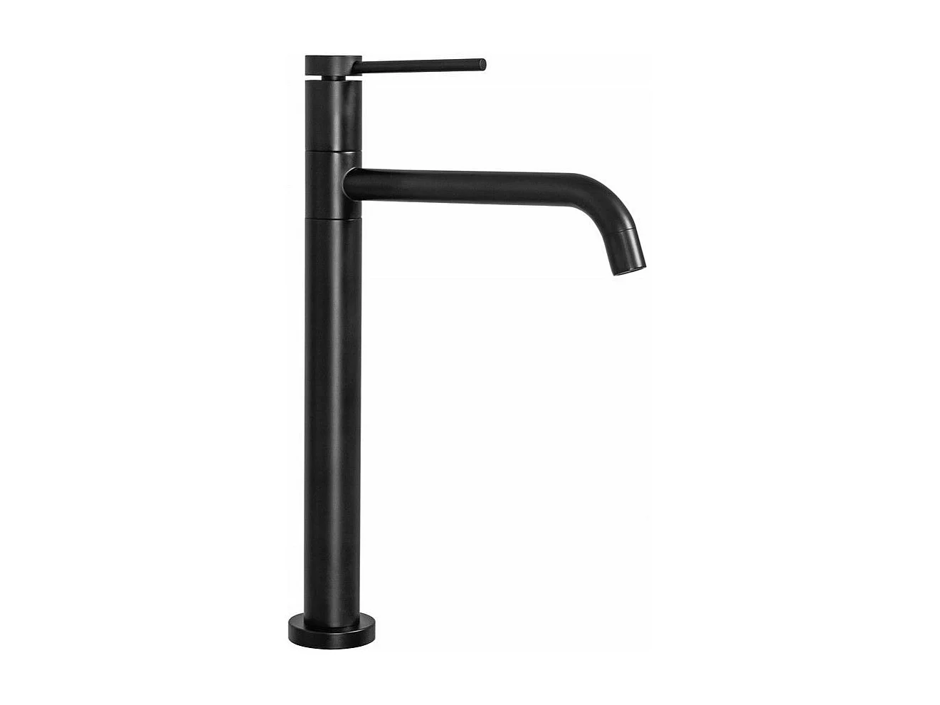 Robinet de lavabo REA Lugano High Black en laiton avec finition mate