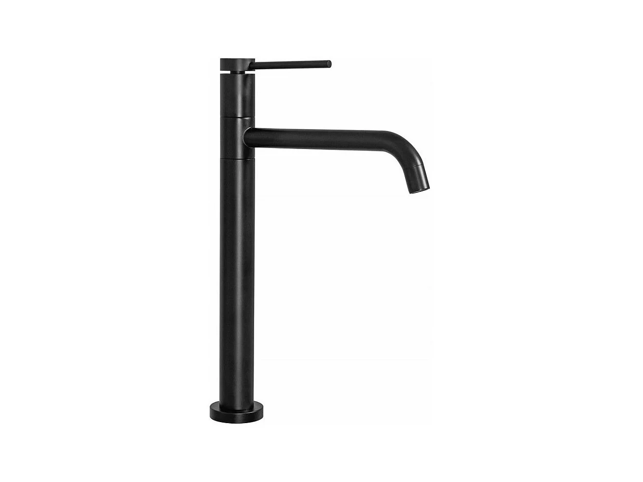 Robinet de lavabo REA Lugano High Black en laiton avec finition mate