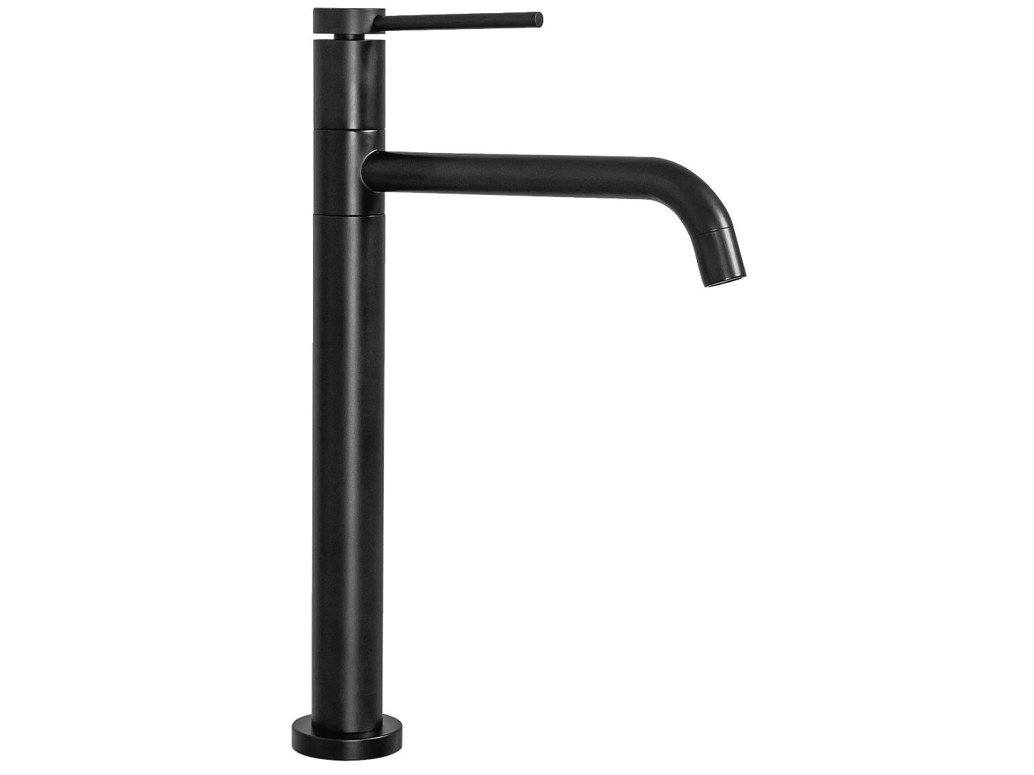 Wastafelkraan REA Lugano High Black van messing met matte afwerking