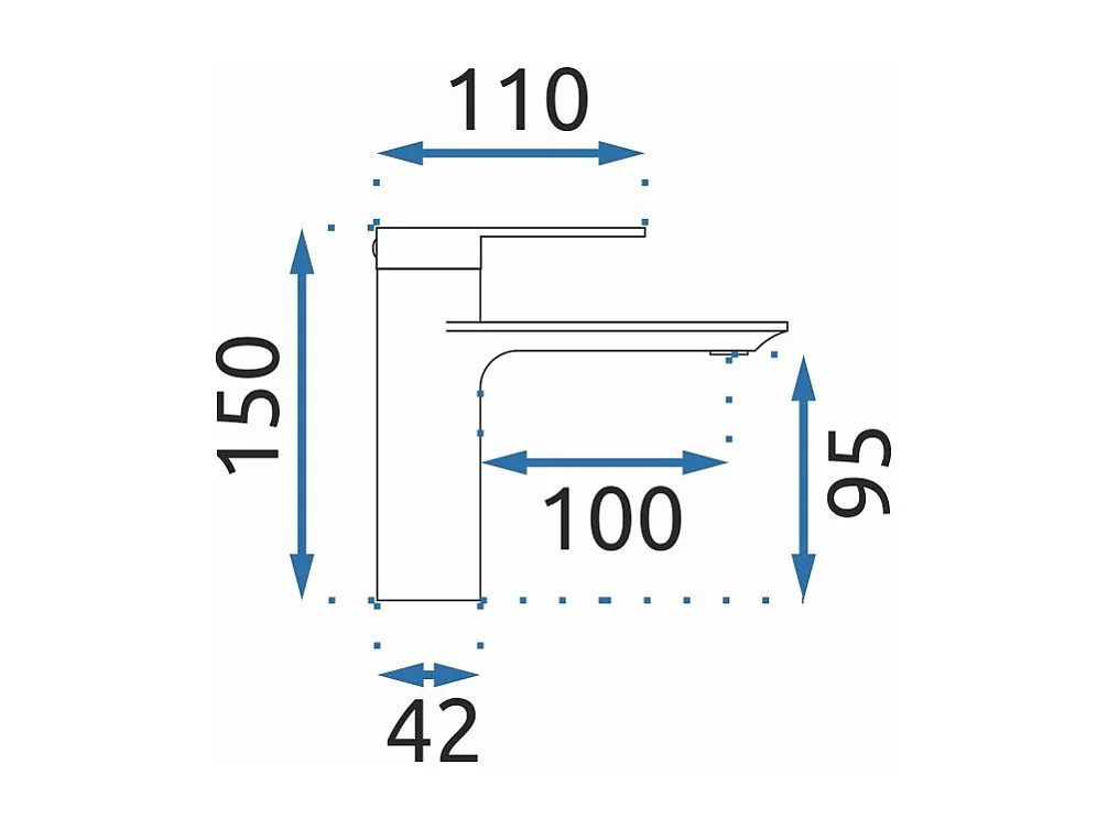 Robinet De Lavabo Rea My1902-2B Storm Black Low