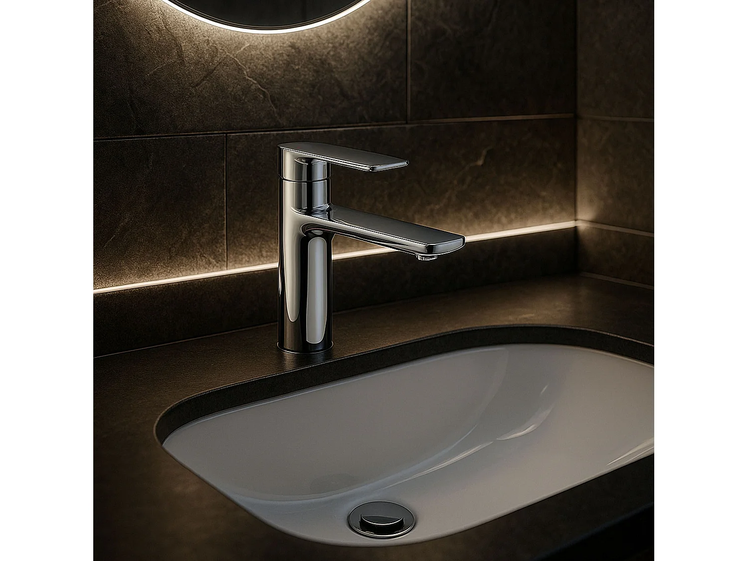 Robinet De Lavabo Rea My1902-2C Storm Low Chrome