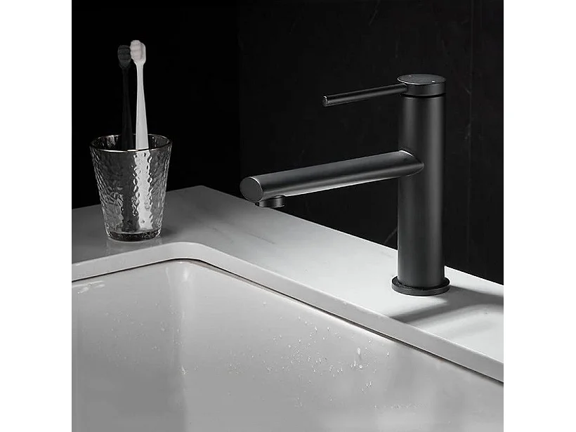 Torneira Para Lavatório Rea Oval Low Black