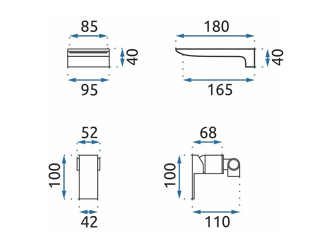 Torneira Oculta Rea Mason Black