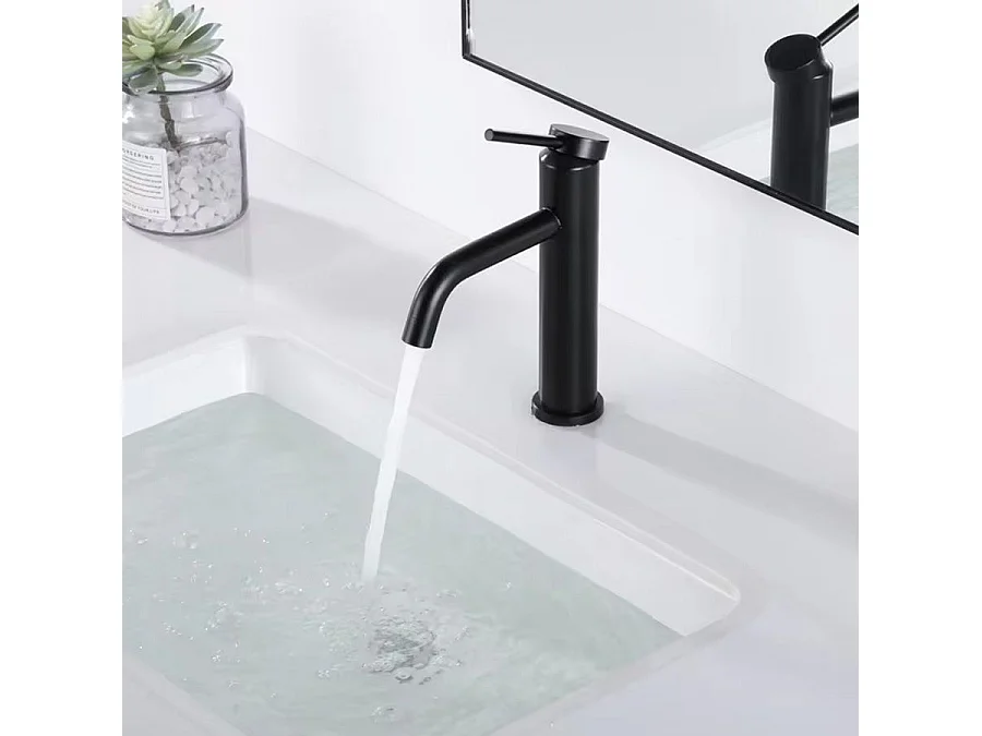 Robinet De Lavabo Rea Js-B311B Clif Low Black