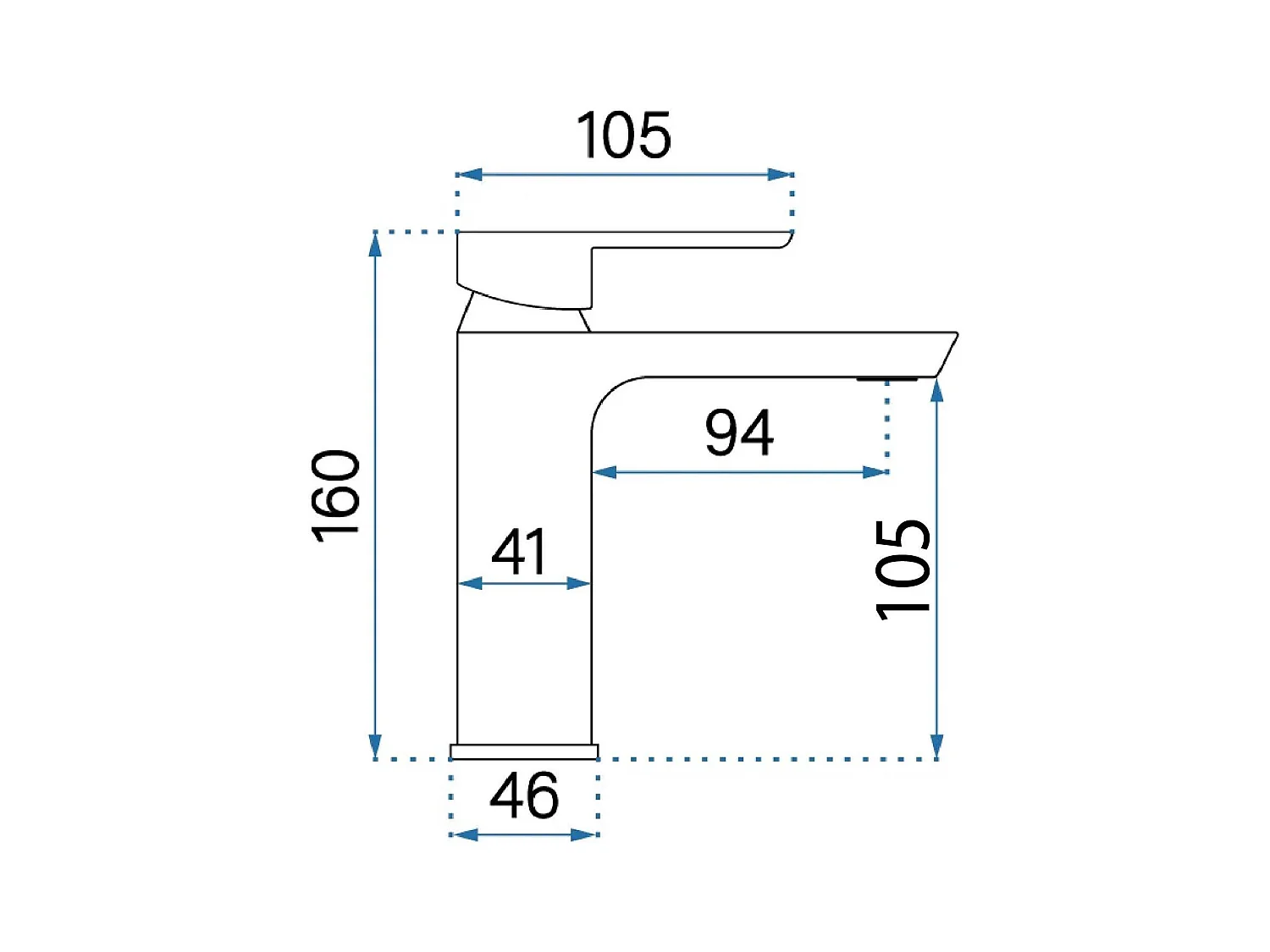 Wastafelkraan Rea My2021-2B Argus Low Black