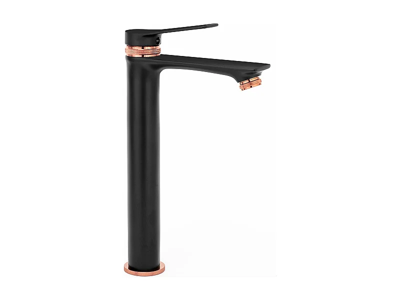 Torneira Para Lavatório Rea Js-634901-1Rgb Viral High Black/Rose Gold