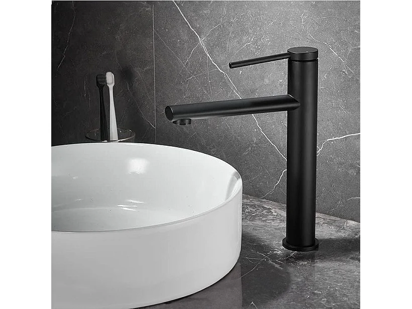 Waschbeckenarmatur Rea Oval High Black