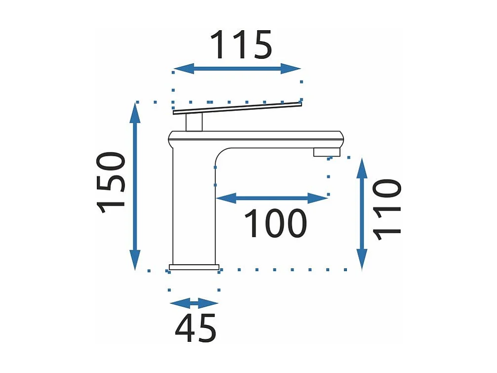 Robinet De Douche Rea My1803-2Dbr Blade Old Black Low