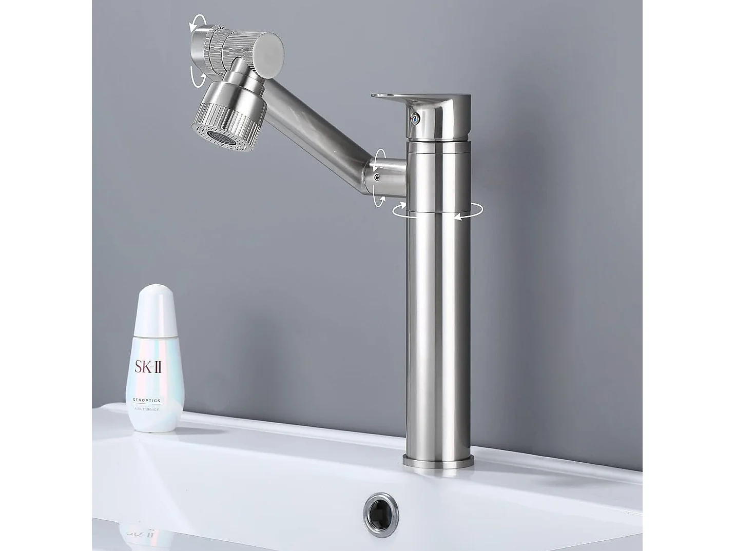 Robinet De Lavabo Rea Paco High Brush Nickel
