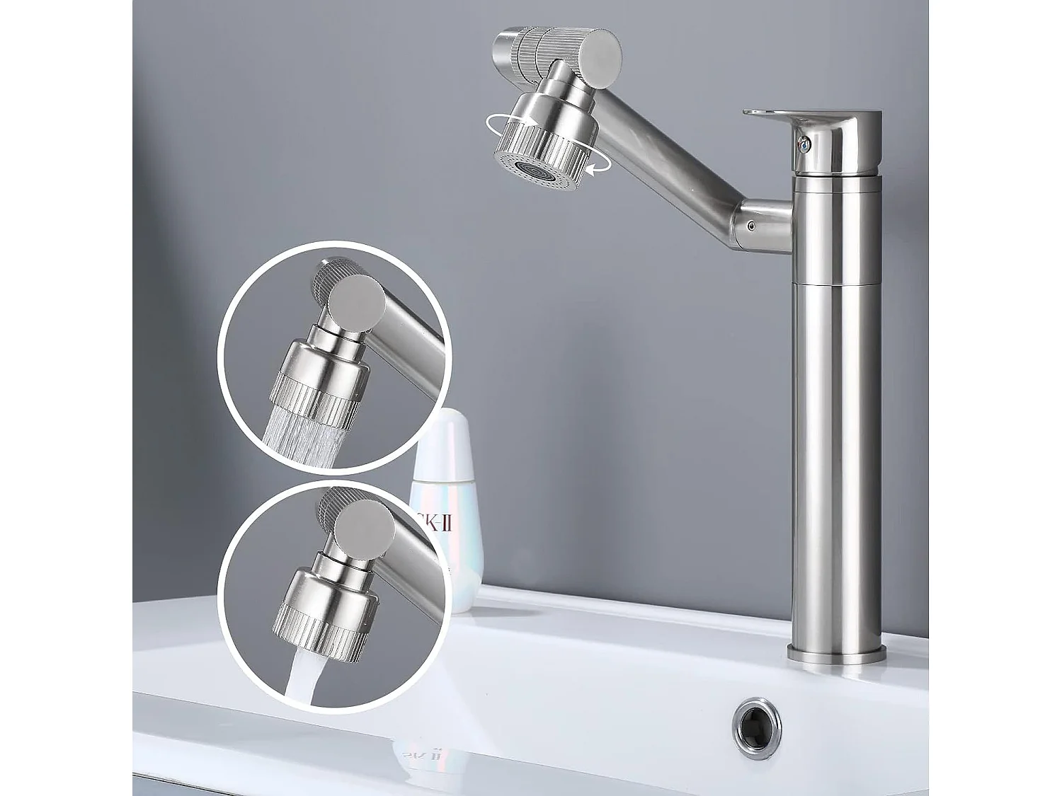 Robinet De Lavabo Rea Paco High Brush Nickel