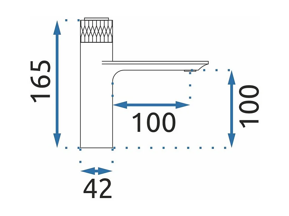 Robinet De Lavabo Rea My1902-2Xbg Storm Low Black/Gold
