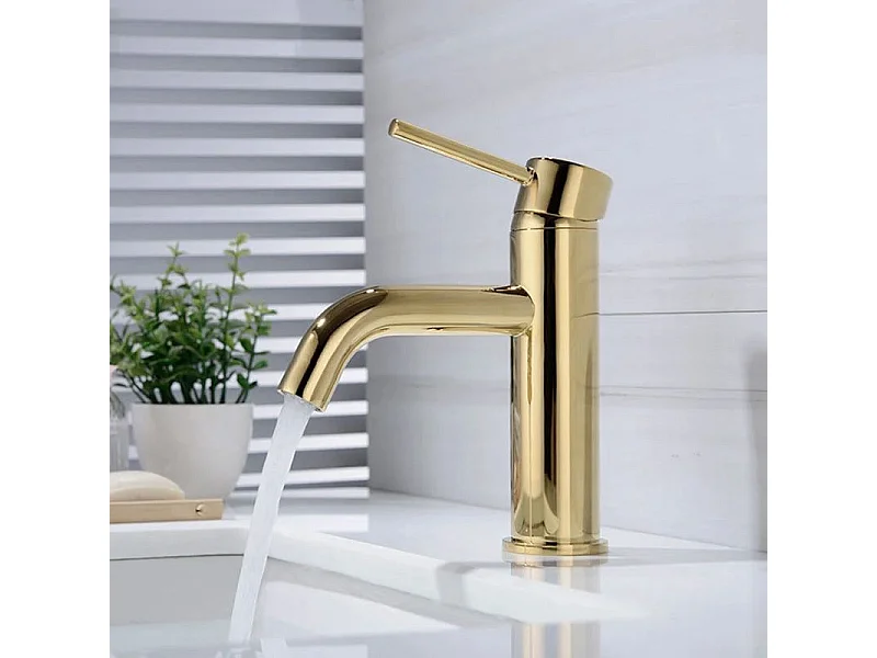 Robinet De Lavabo Rea Lungo Low Gold