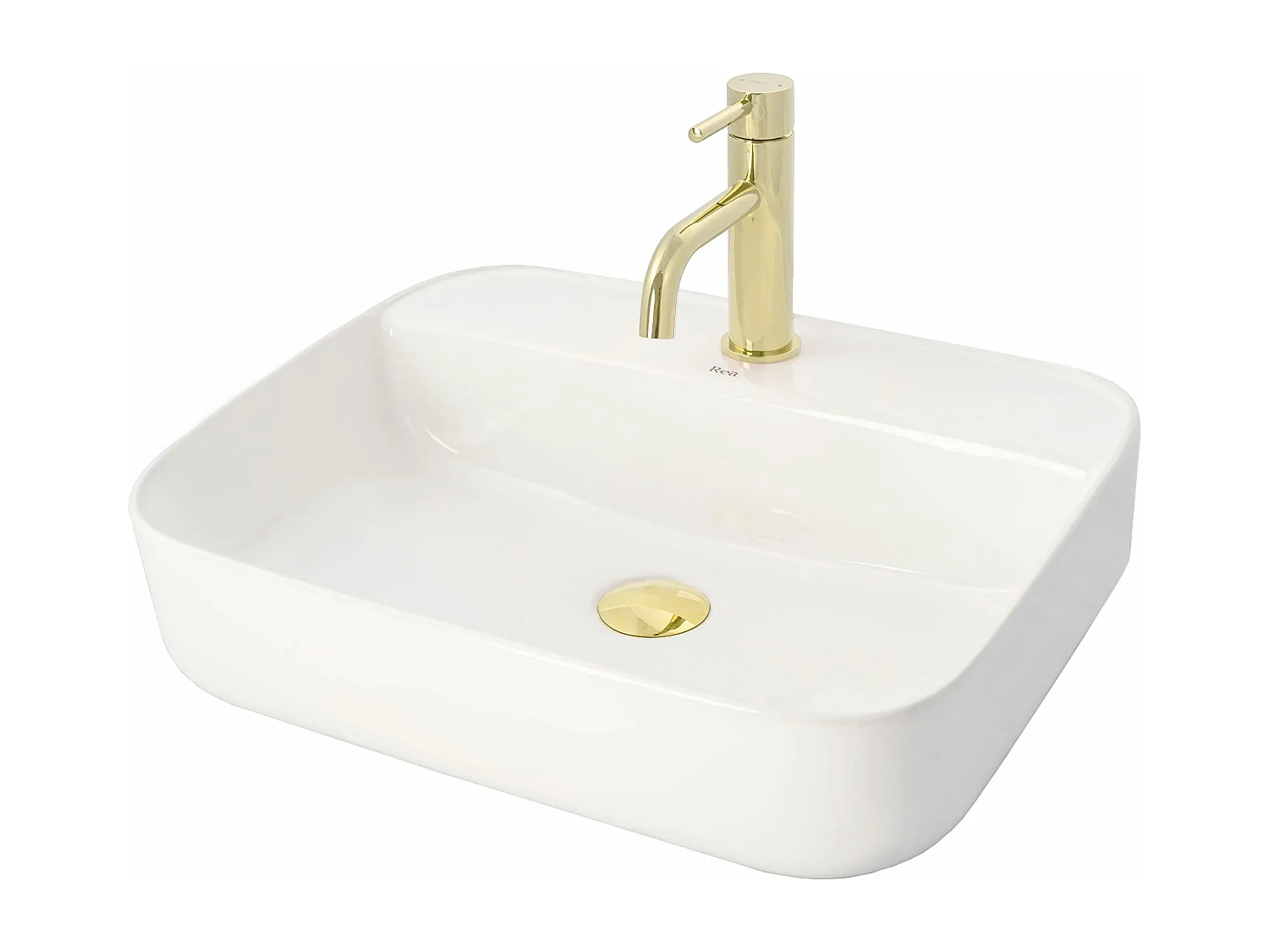 Robinet De Lavabo Rea Lungo Low Gold