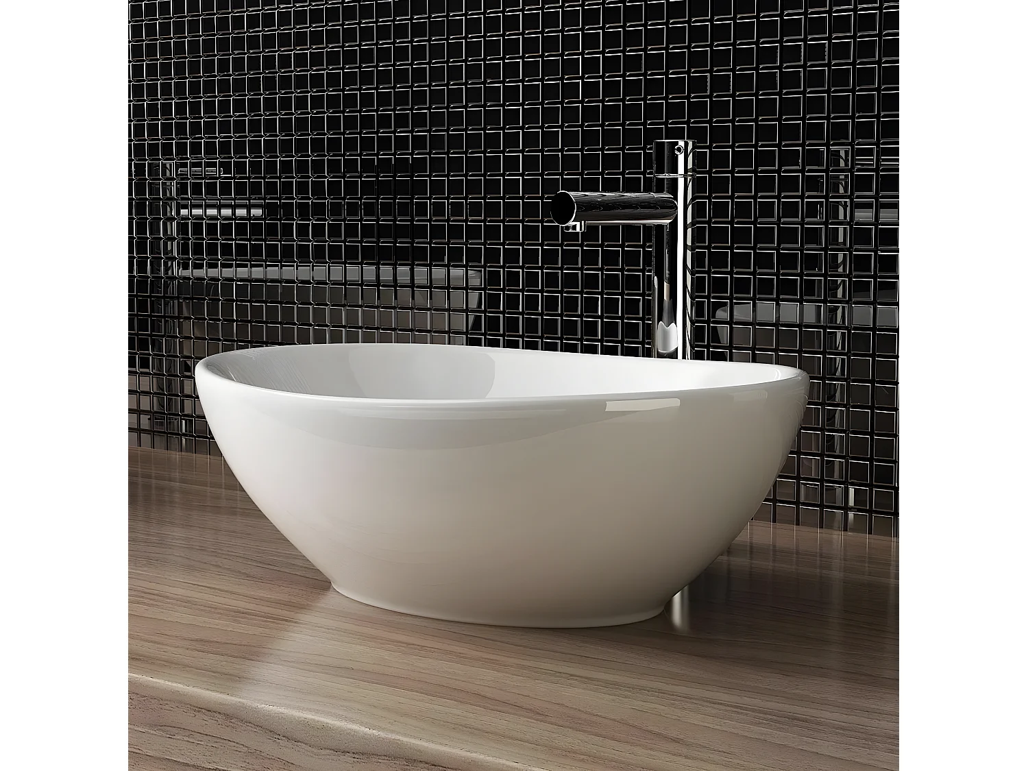 Wastafelkraan Rea Tess High Chrome