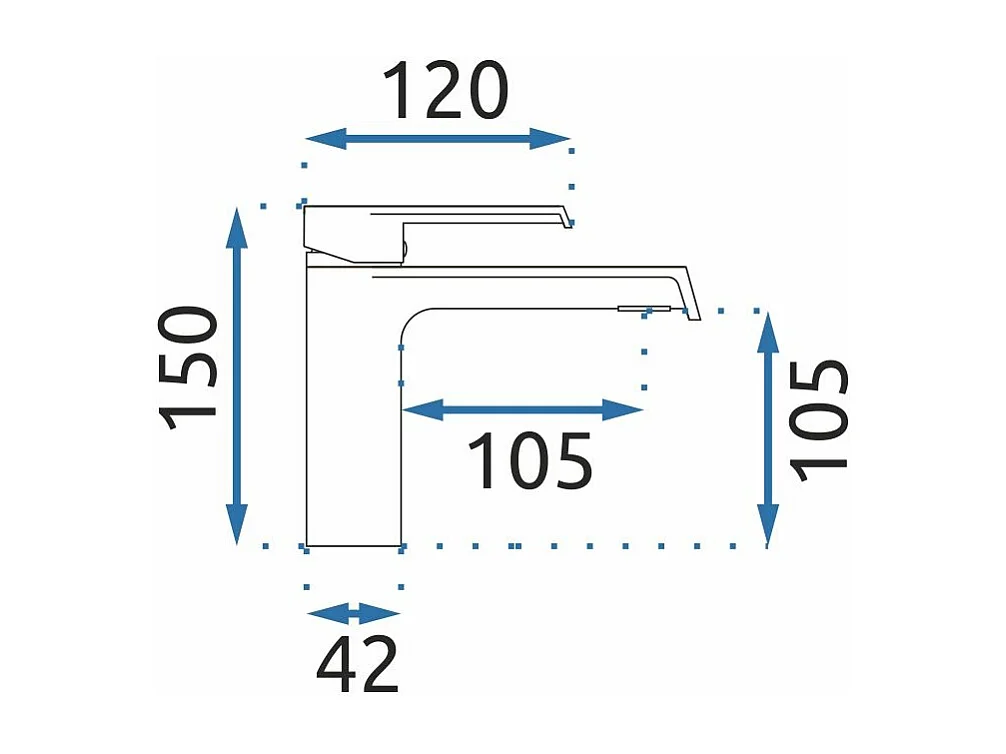 Rubinetto Da Lavabo Rea My2061-2C Hass Low Chrome