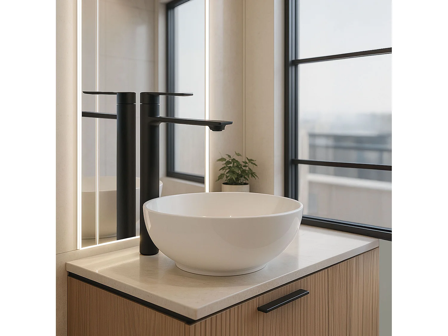 Robinet De Lavabo Rea My1902-21B Storm High Black