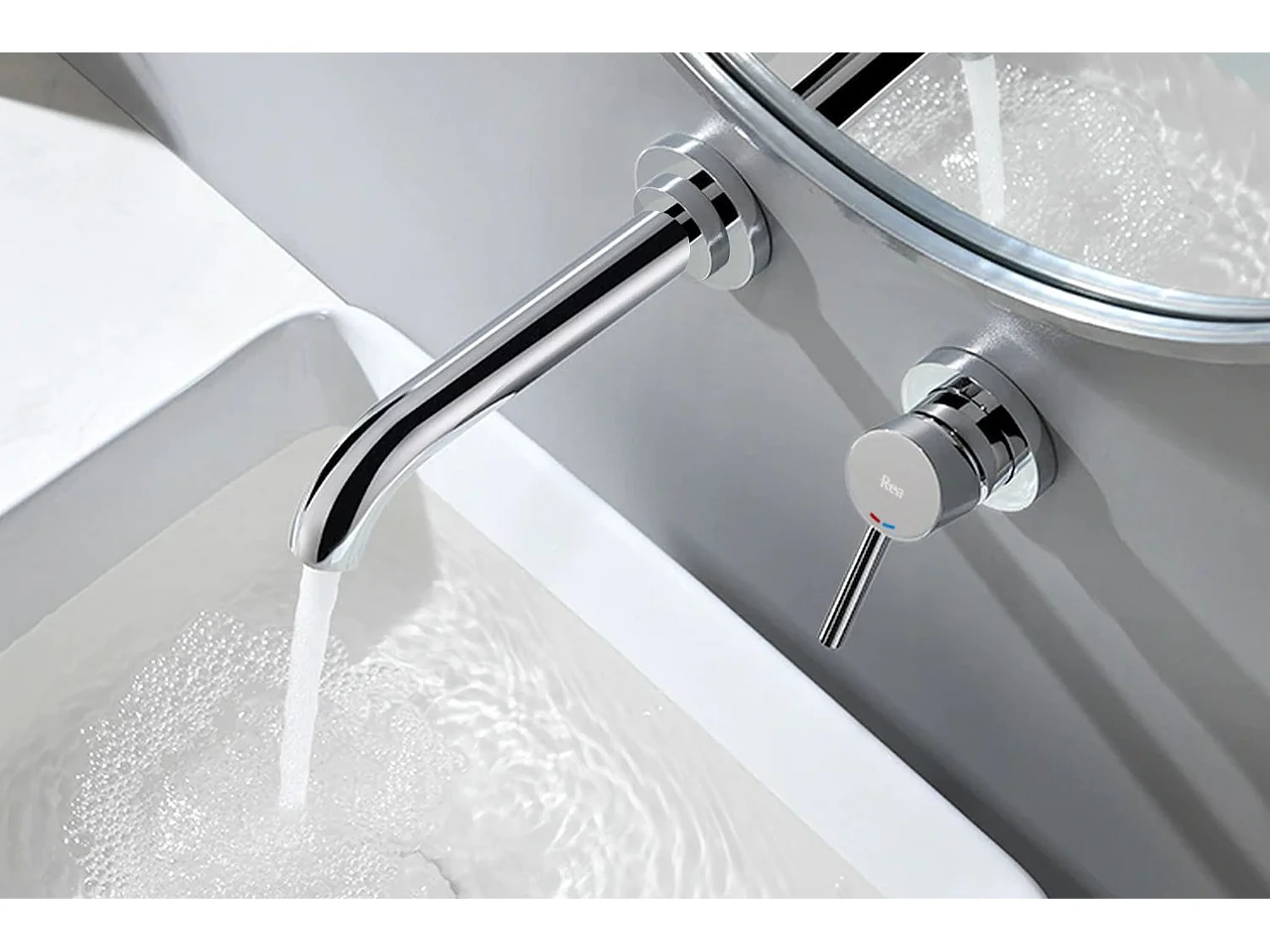 Torneira Oculta Rea Lungo Long Chrome + Box