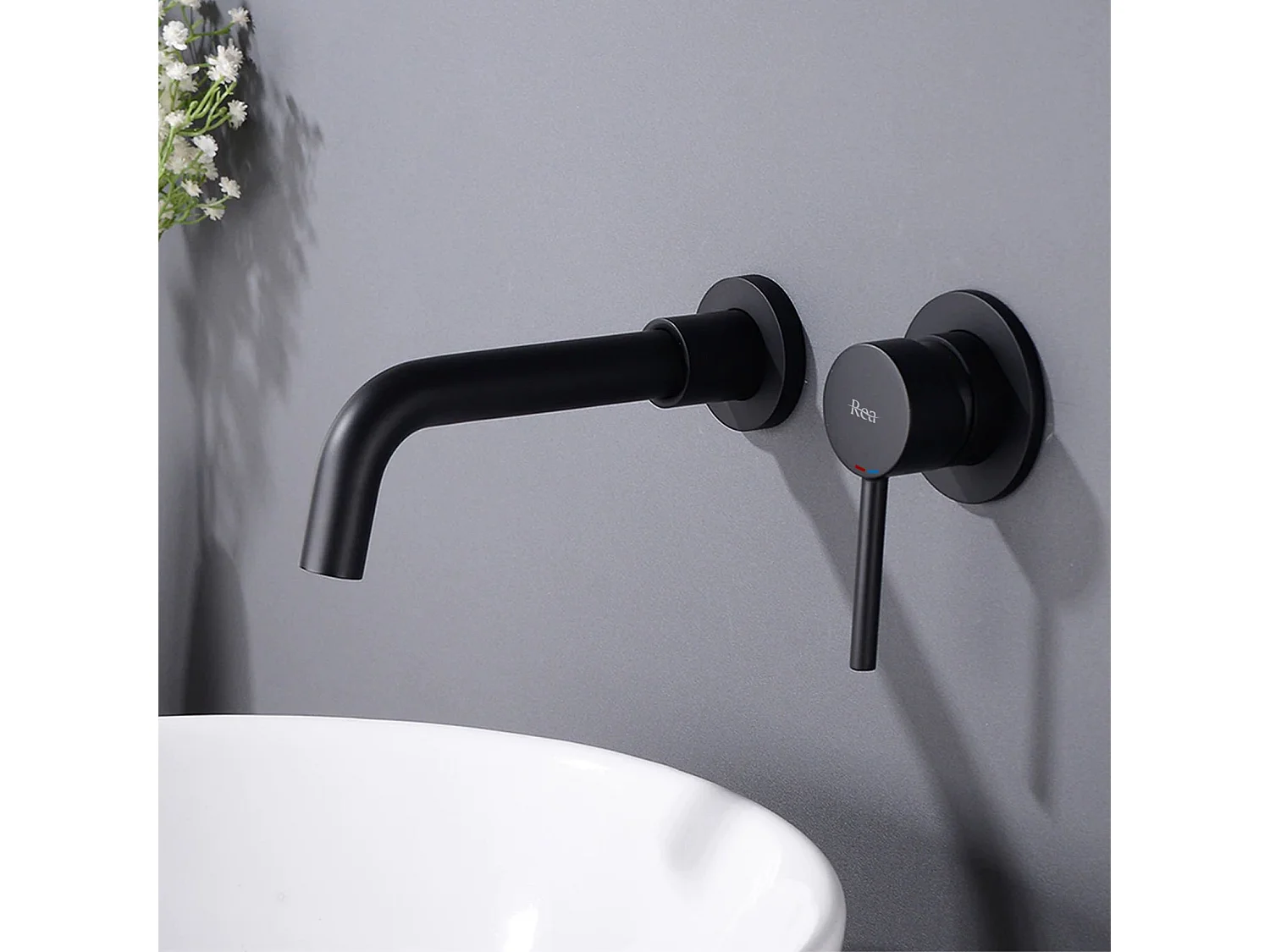 Torneira Oculta Rea Lungo Long Black + Box