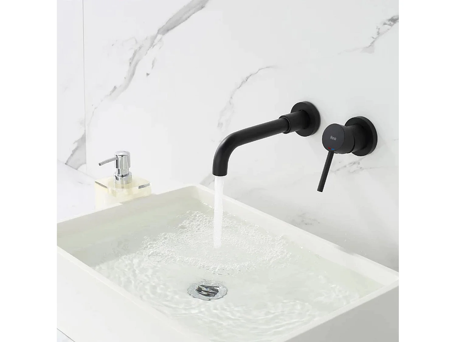 Torneira Oculta Rea Lungo Long Black + Box