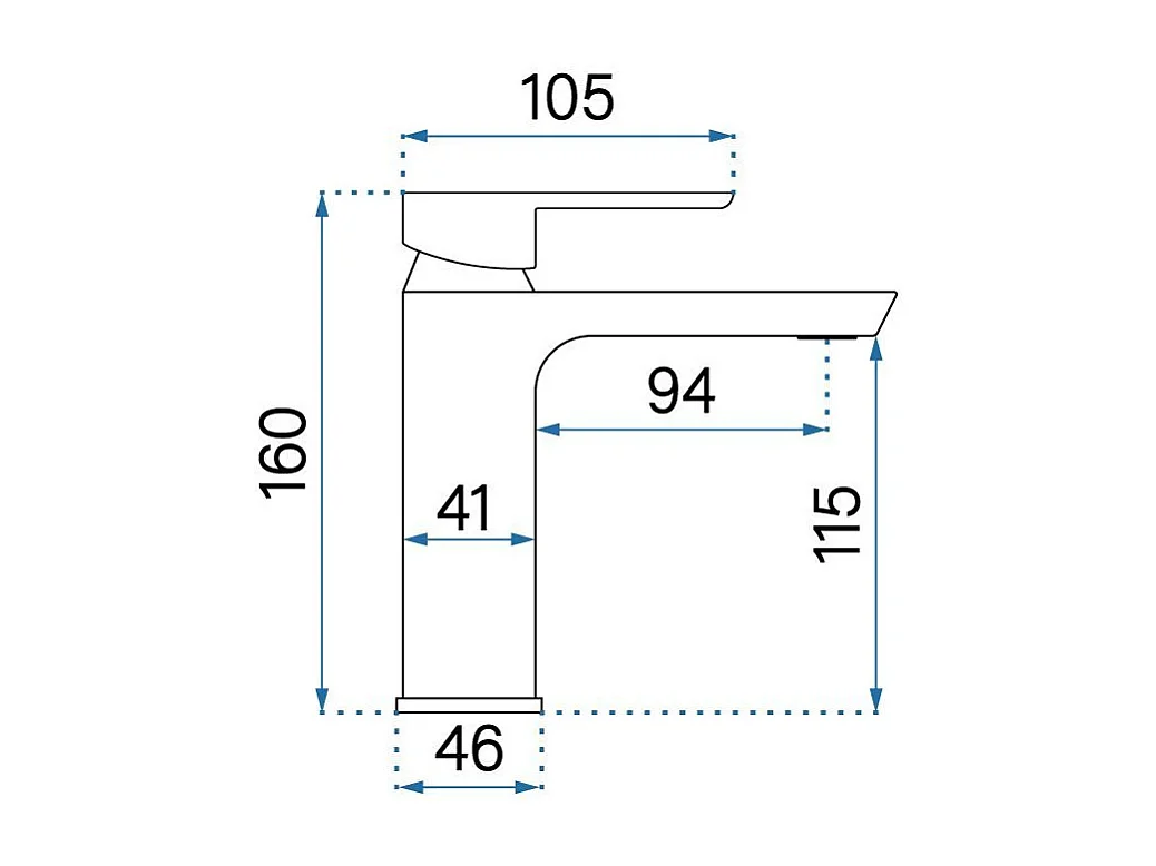 Robinet De Lavabo Rea My2021-2Gg Argus Low Brush Gold