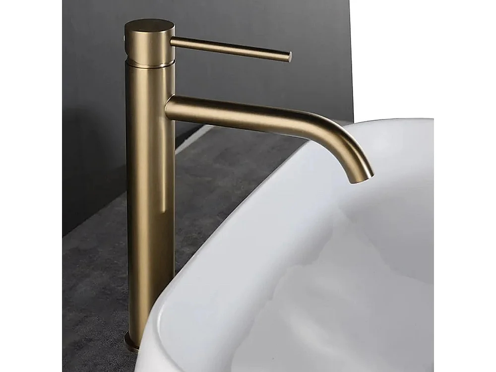 Wastafelkraan Rea Lungo High Brush Gold