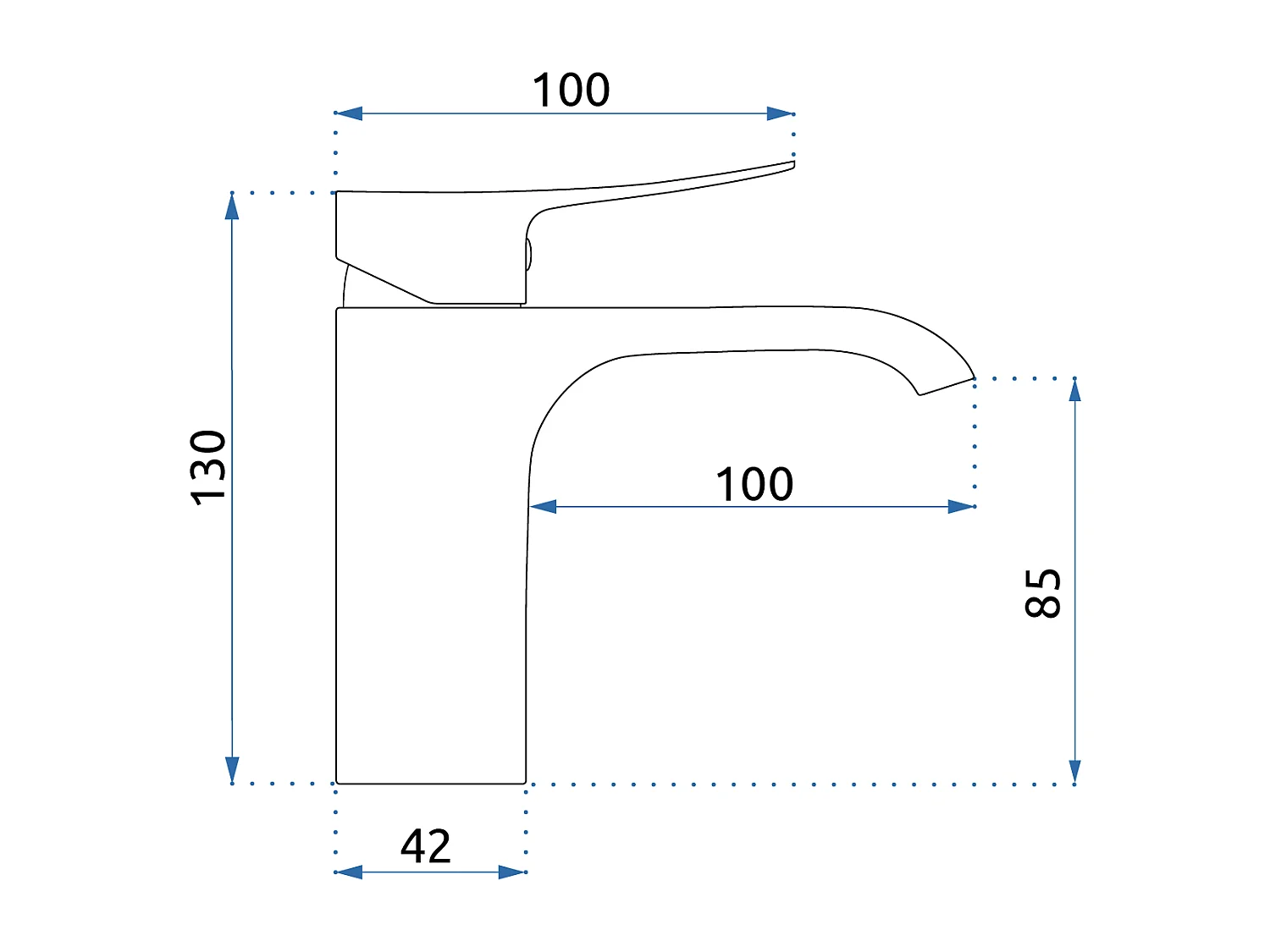 Robinet De Lavabo Rea Dart Low Chrome
