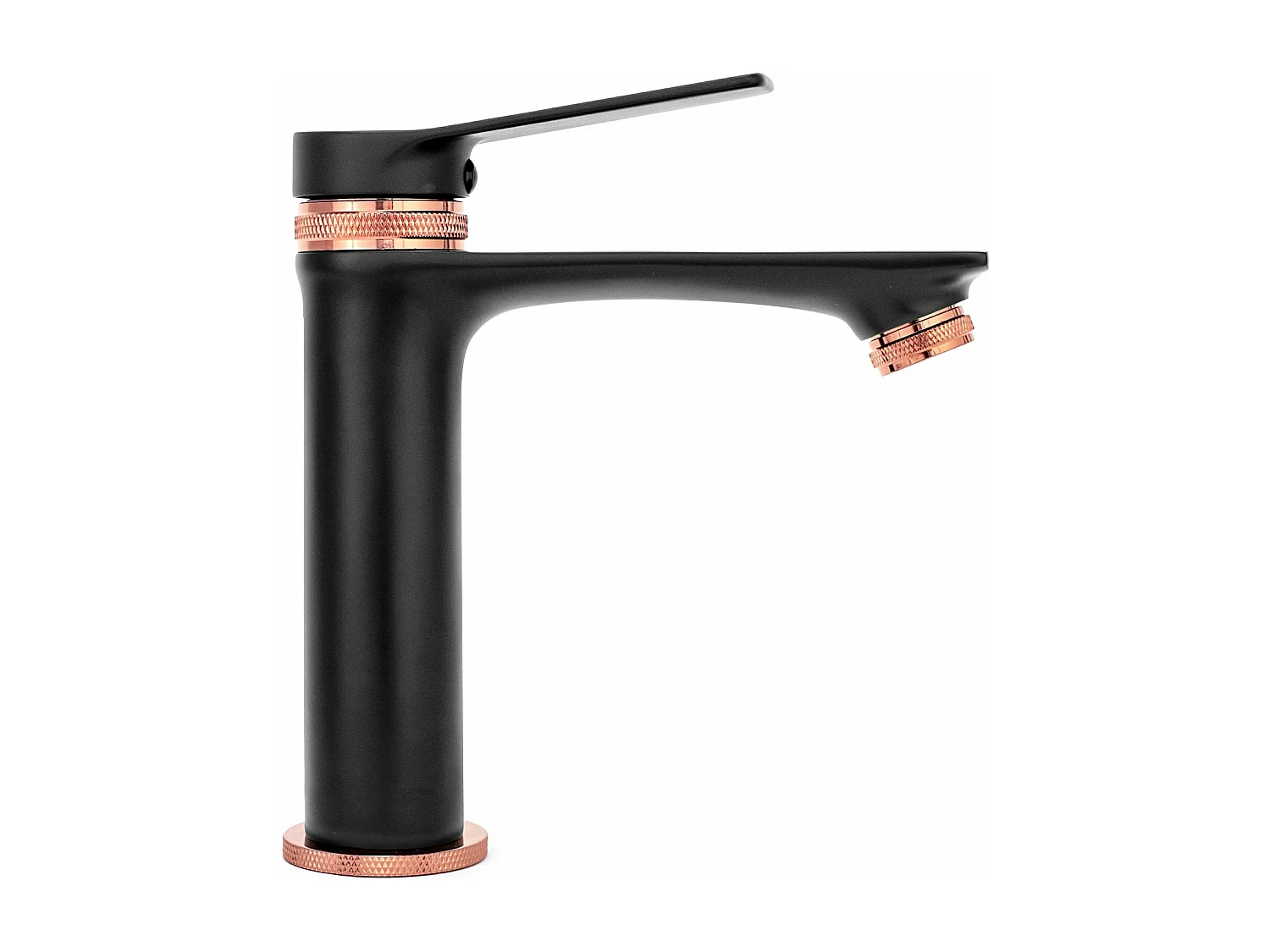 Rubinetto Da Lavabo Rea Js-634901Rgb Viral Low Black/Rose Gold