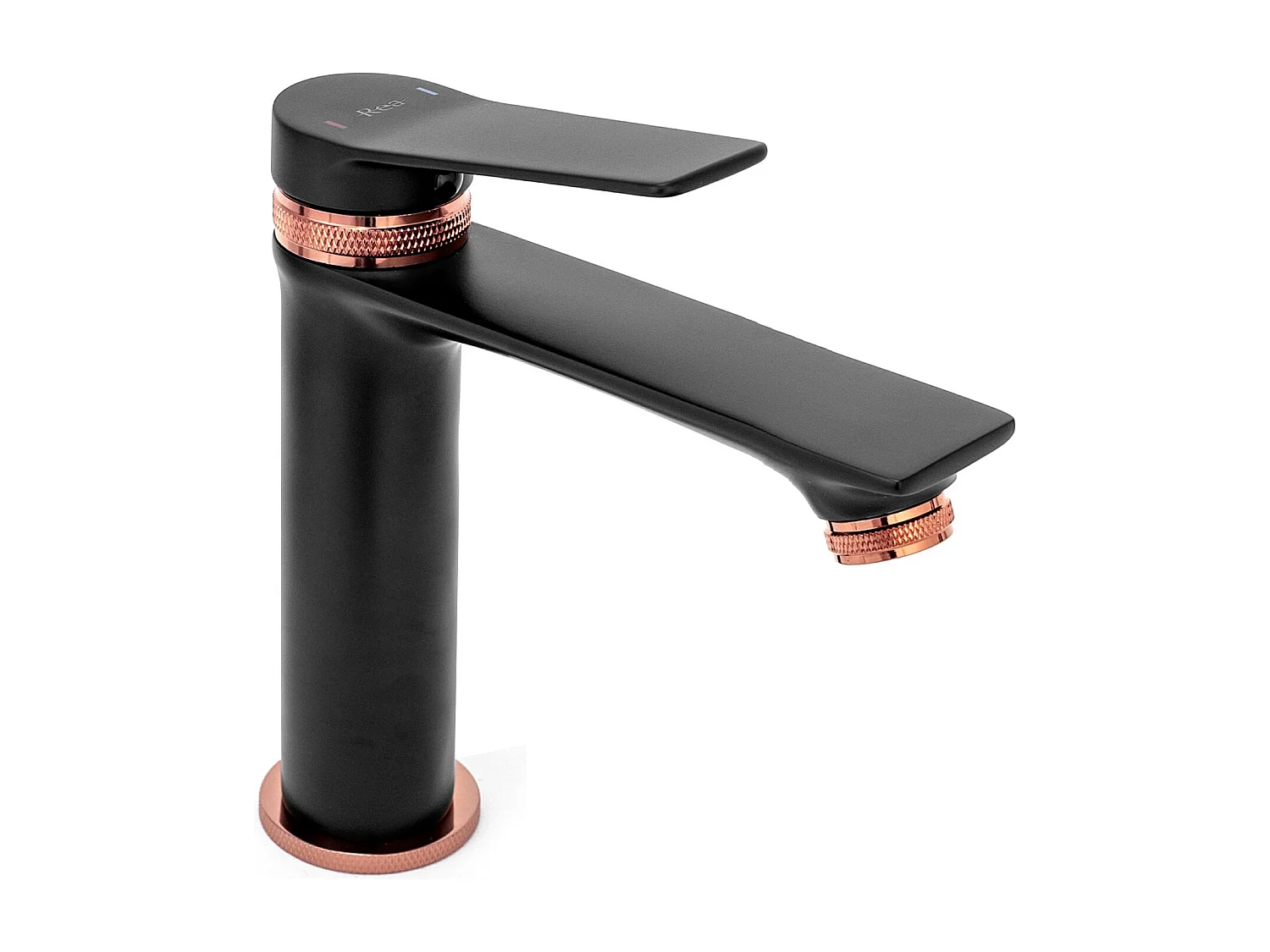 Rubinetto Da Lavabo Rea Js-634901Rgb Viral Low Black/Rose Gold